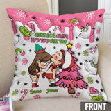 Christmas Is Coming - Personalized Couple Throw Pillow