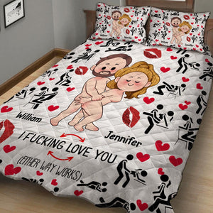 I Love You - Personalized Couple Quilt Set