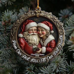 From Our First Kiss Till Our Last Breath - Personalized Couple Ornament