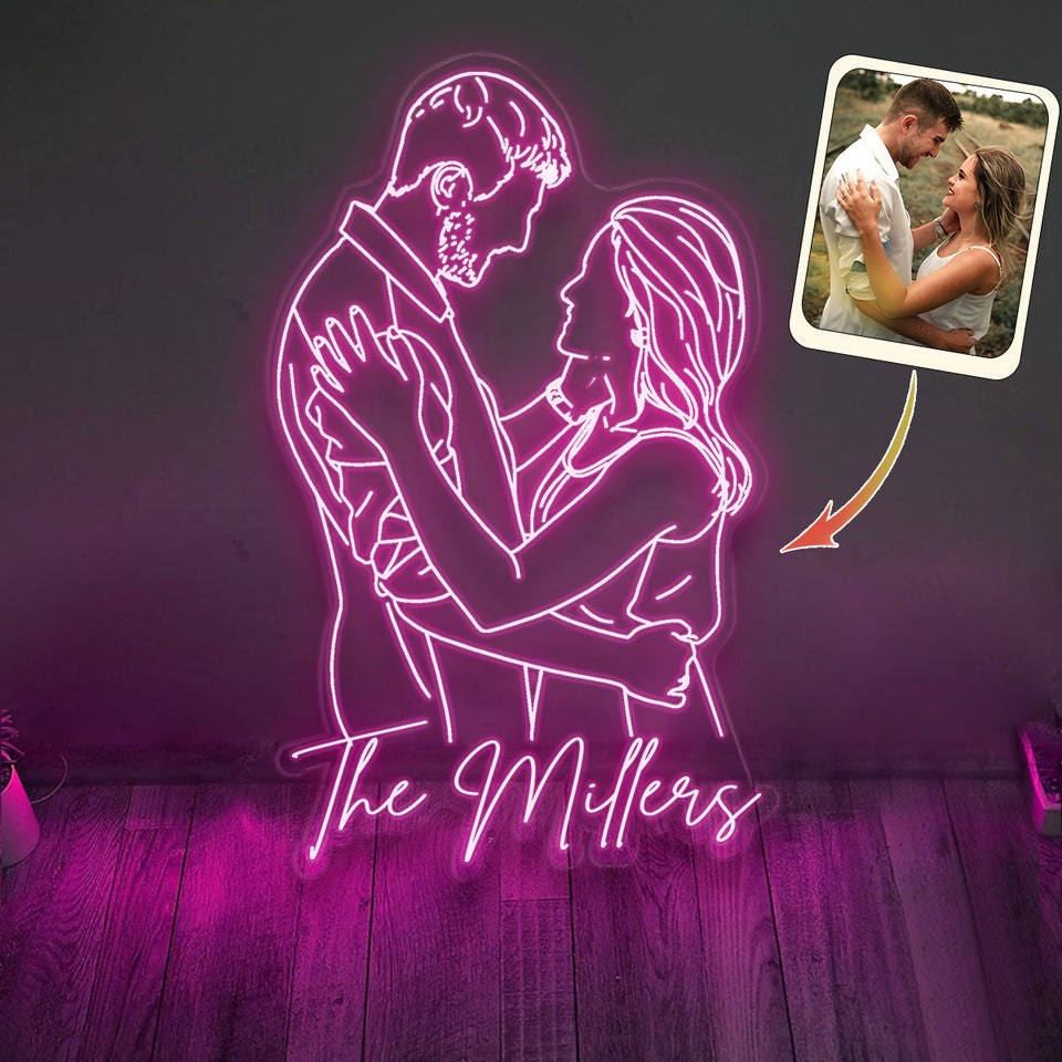 I Love You - Personalized Couple Neon Sign