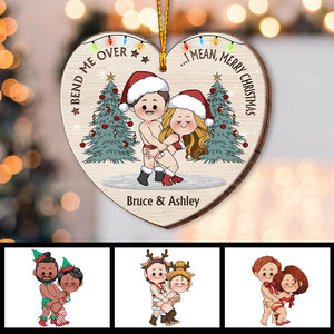 Bend Me Over I Mean Merry Christmas - Personalized Couple Ornament