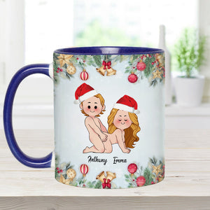 Christmas Is Coming - Personalized Couple Accent Mug