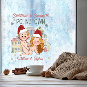 Merry Christmas In Poundtown - gift for wife, husband - Personalized Decal Die Cut