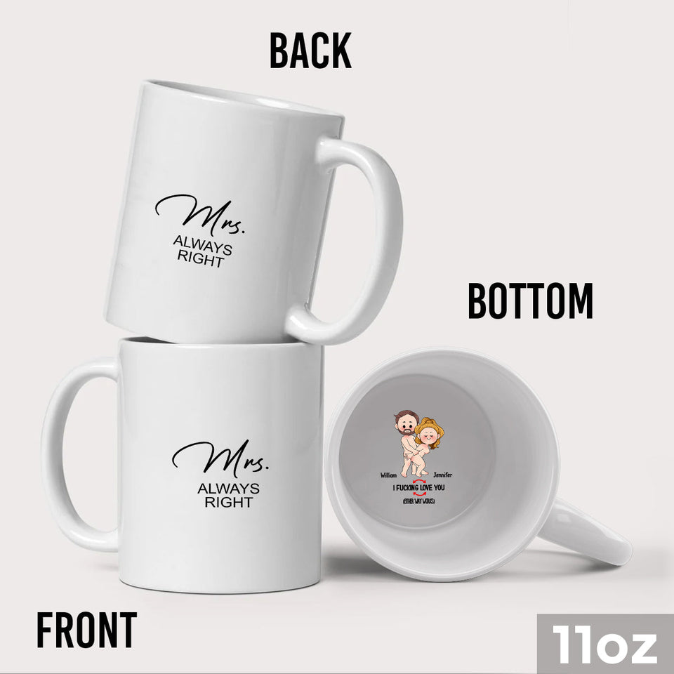 Her His - Personalized Couple Hidden Message Mug