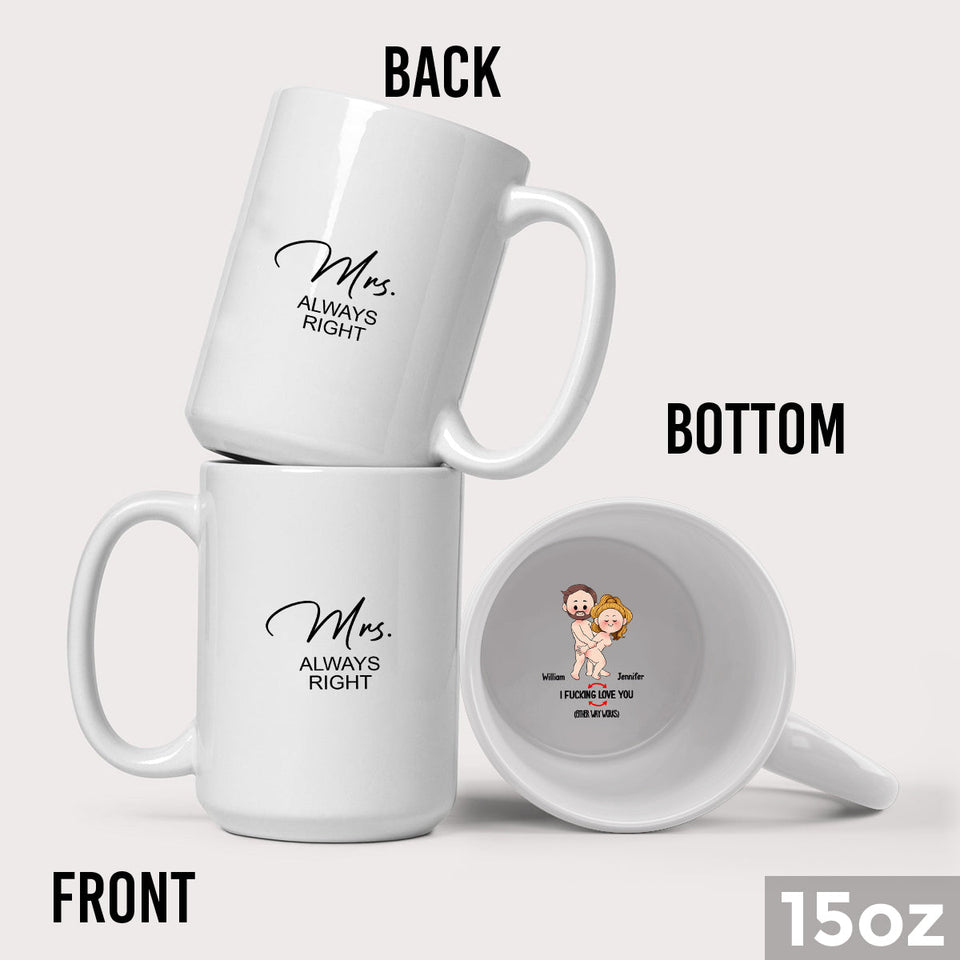 Her His - Personalized Couple Hidden Message Mug