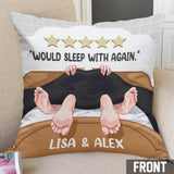 Would Sleep With Again - Personalized Couple Throw Pillow