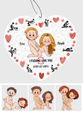 I Love You - gift for husband, wife, boyfriend, girlfriend - Personalized Heart Shape Air Freshener