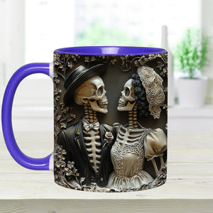 Til Death Do Us Part - Personalized Couple Accent Mug