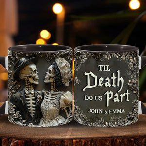 Til Death Do Us Part - Personalized Couple Accent Mug