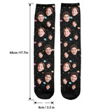 Custom Face Galaxy - Personalized Couple Socks