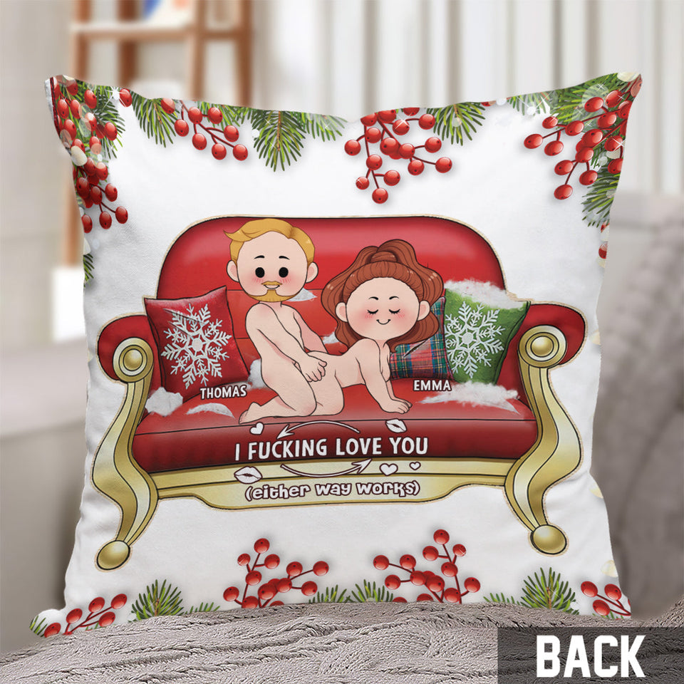 I Love You - Personalized Couple Throw Pillow