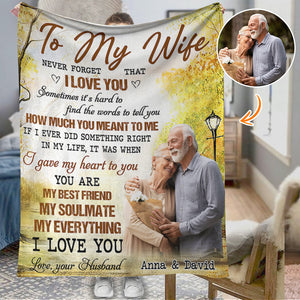 Never Forget That I Love You - Personalized Couple Blanket