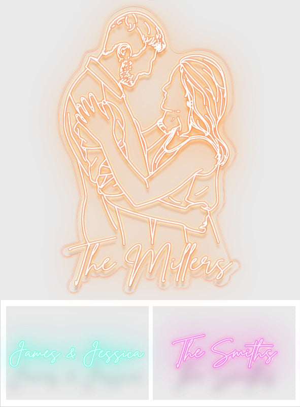 I Love You - Personalized Couple Neon Sign