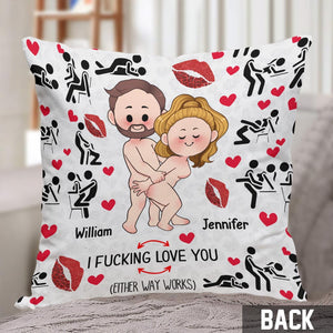 I Love You - Personalized Couple Throw Pillow