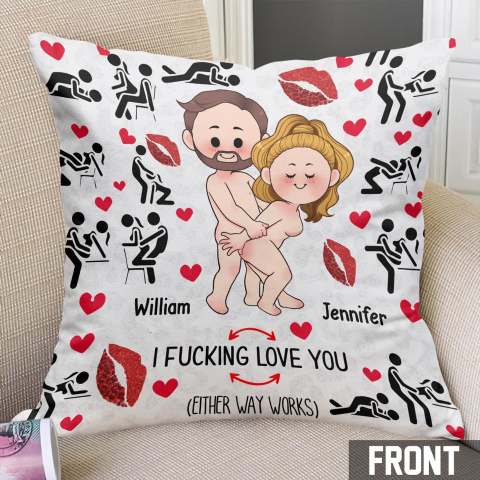 I Love You - Personalized Couple Throw Pillow