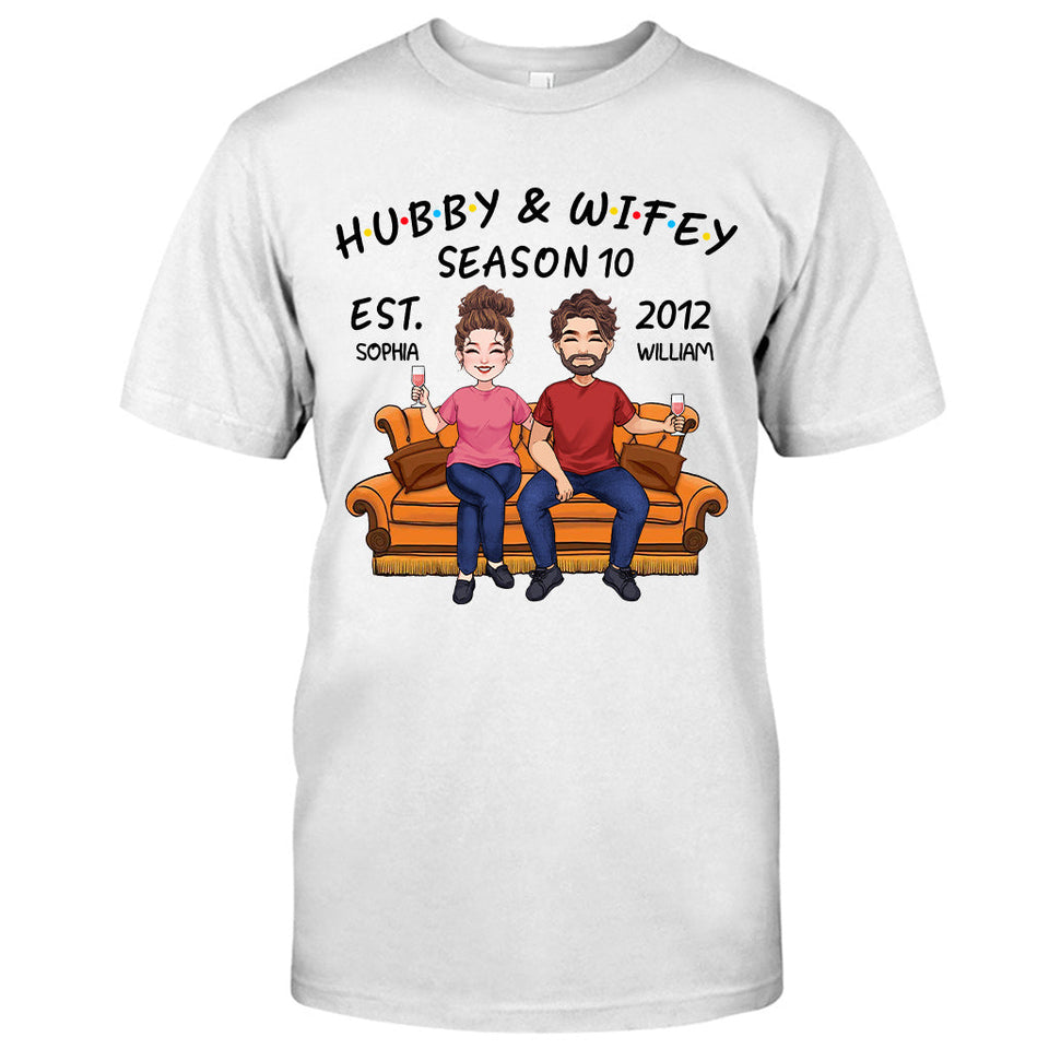 Hubby And Wifey - Personalized Couple T-shirt And Hoodie