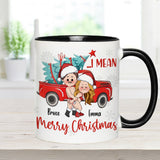 Bend Me Over I Mean Merry Christmas - Personalized Couple Accent Mug