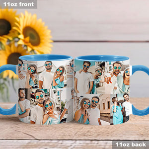 Cartoonize Photos Collage - gift for boyfriend, girlfriend, wife, husband - Personalized Accent Mug