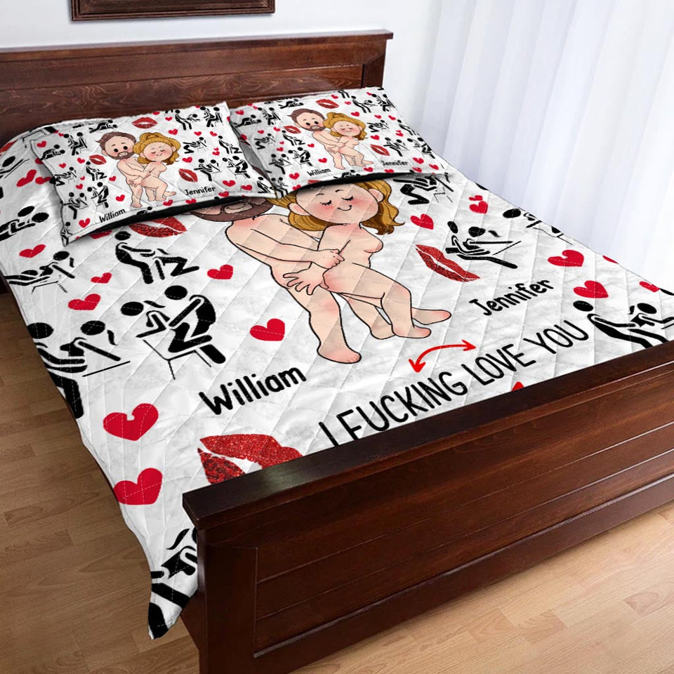 I Love You - Personalized Couple Quilt Set