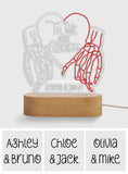 Til We Are Ghost - Personalized Couple Shaped Plaque Light Base