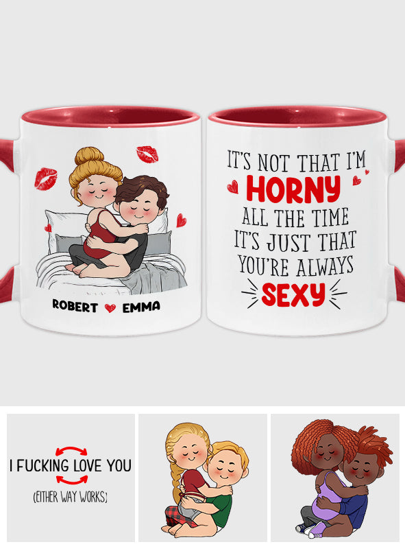 I Love You - Personalized Couple Accent Mug