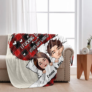 I Love You - Personalized Couple Blanket