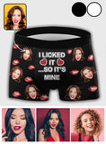 Custom Photo I Licked It So It's Mine - gift for husband, boyfriend - Personalized Men’s Boxer Briefs