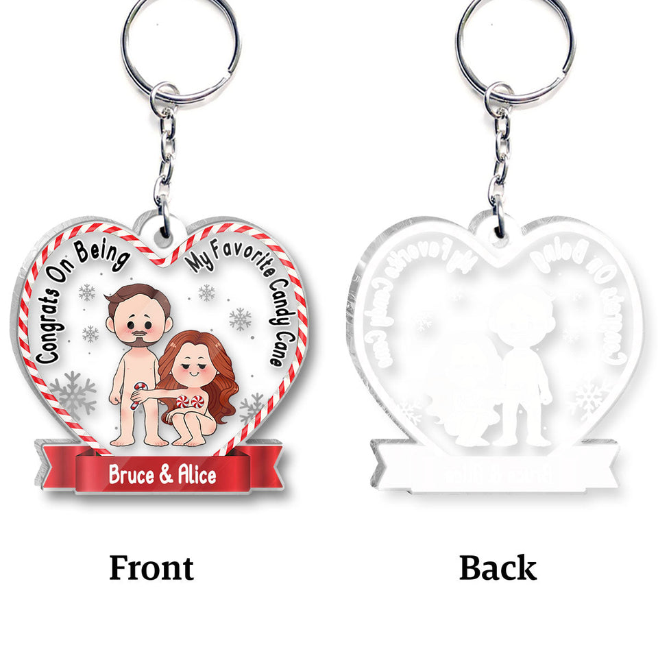 Congrats On Being My Favorite - gift for husband, wife - Personalized Transparent Keychain