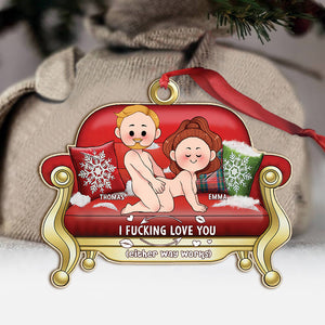 I Love You - Personalized Couple Ornament