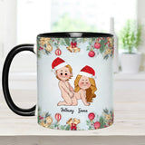 Christmas Is Coming - Personalized Couple Accent Mug