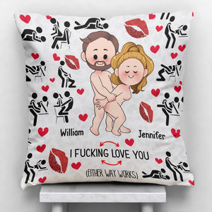 I Love You - Personalized Couple Throw Pillow