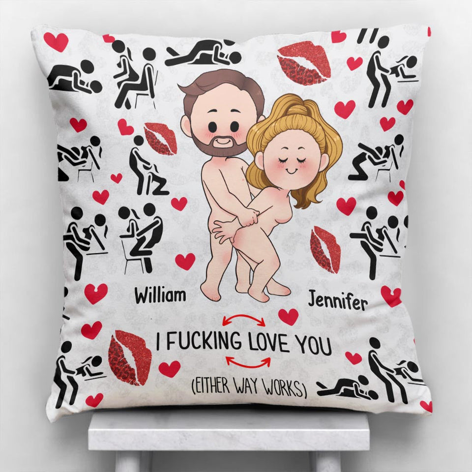 I Love You - Personalized Couple Throw Pillow