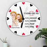 I Love You - gift for husband, wife, boyfriend, girlfriend - Personalized Wall Clock