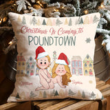 Merry Christmas In Poundtown - gift for husband, boyfriend, girlfriend - Personalized Throw Pillow