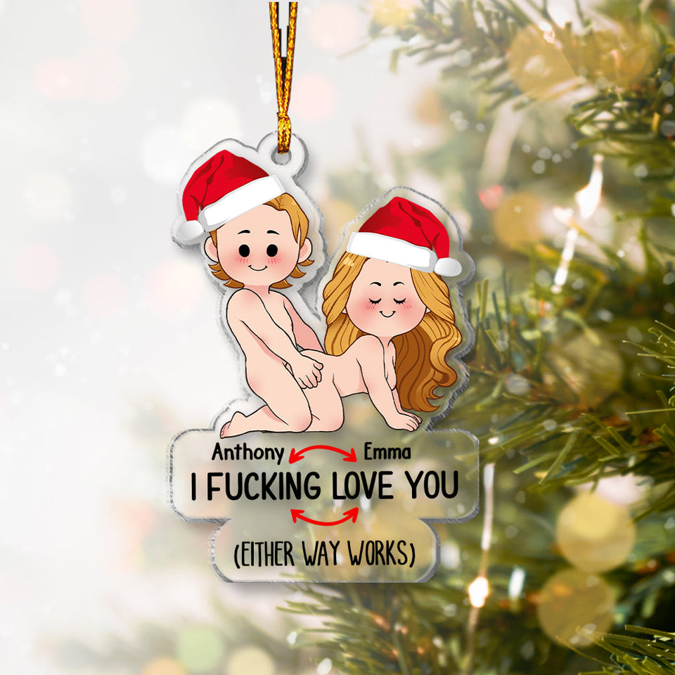 I Love You - Personalized Couple Ornament