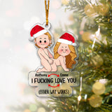 I Love You - Personalized Couple Ornament