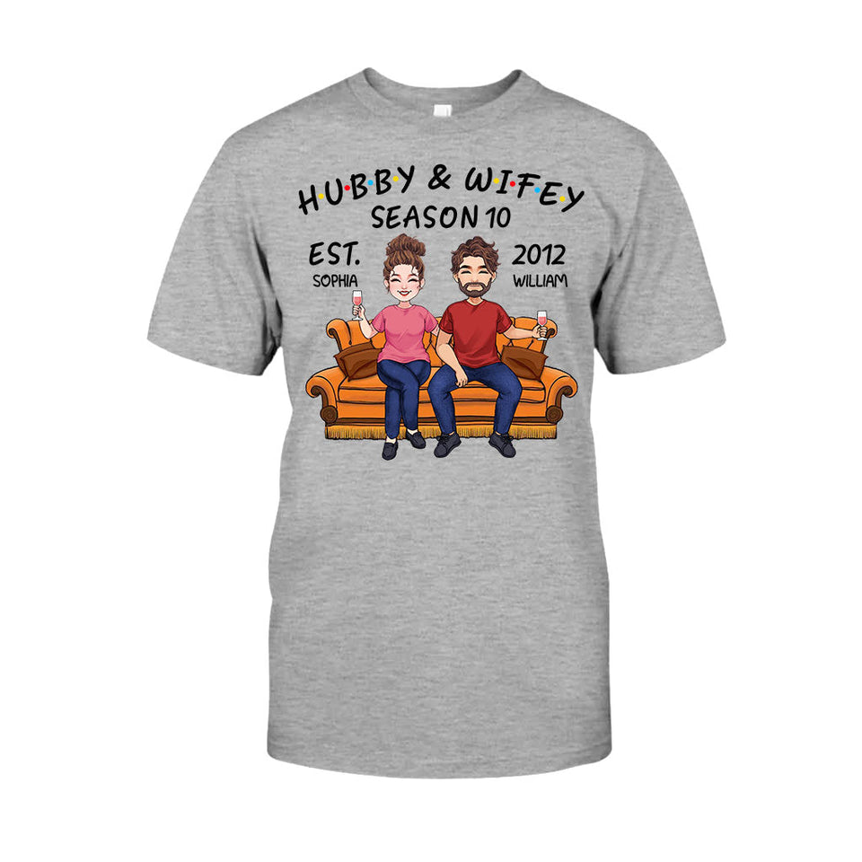 Hubby And Wifey - Personalized Couple T-shirt And Hoodie