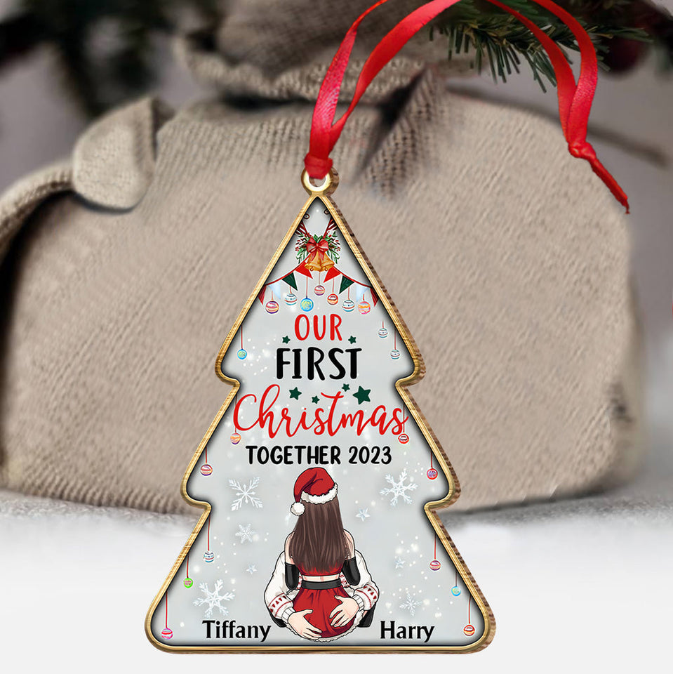 Our First Christmas Together - gift for husband, wife, boyfriend, girlfriend - Personalized Ornament