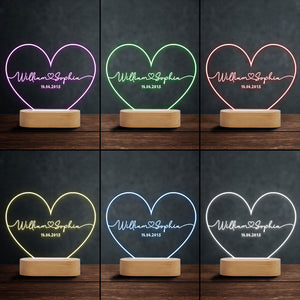 You & Me We Got This - Personalized Couple Shaped Plaque Light Base