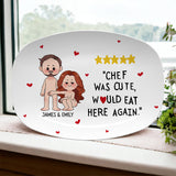 Chef Was Cute, Would Eat Here Again - Personalized Couple Plate