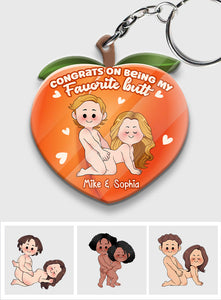 Congrats On Being My Favorite - gift for husband, wife, boyfriend, girlfriend - Personalized Keychain