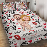 I Love You - Personalized Couple Quilt Set