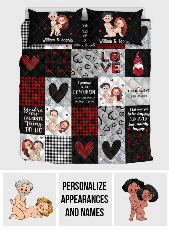 I Love You - gift for husband, wife, boyfriend, girlfriend - Personalized Quilt Set