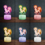 I Love You - Personalized Couple Shaped Plaque Light Base