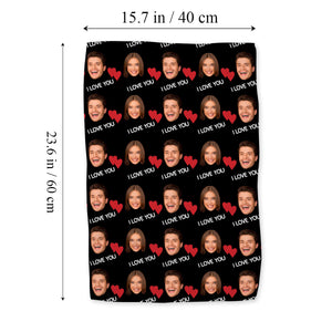 I Love You - Personalized Couple Towel