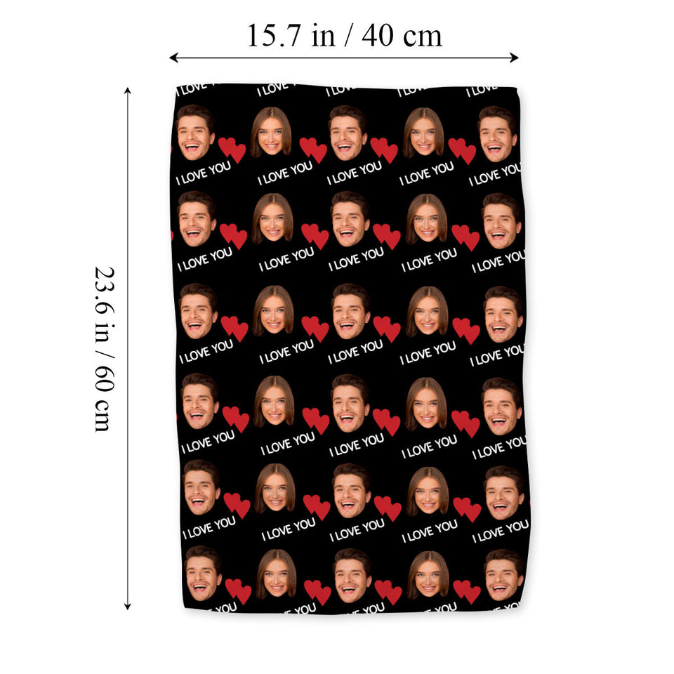 I Love You - Personalized Couple Towel