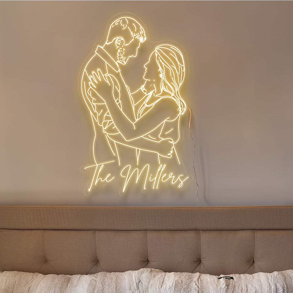 I Love You - Personalized Couple Neon Sign