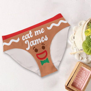 Eat Me Adult Humor - Personalized Couple Women's Briefs