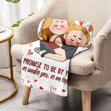 I Promise To Be By Your Side - Personalized Couple Blanket