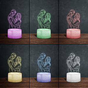 I Love You Forever - Personalized Couple Shaped Plaque Light Base